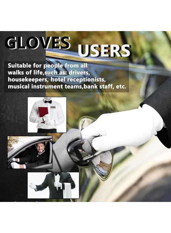 12-Pair Cotton-Polyester Gloves - Lightweight Stretchable Gloves for Inspection & General Use (Medium Size) - Image 5